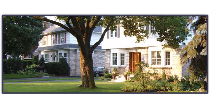 two residential homes